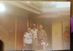 Alfred Charles Bruner in brown shirt and my father Gordon A Bruner in red hat and my mother is the woman wearing a white shirt and little boy in front of me is my nephew Patrick